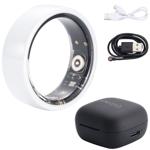 Smart-Ring, weiss, Keramik, inkl. Ladebox, Grösse 63: Dein Fitness & Schlaf T...