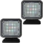 2er-Set TV-Simulator Einbrecher-Abschreckung, Timer, 12 LEDs - Realistische T...