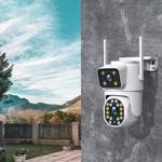 Dual Kamera Outdoor mit smarter Infrarot-Nachtsicht, Schutzklasse IP65 - Über...