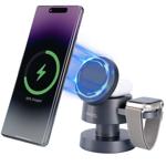 Multifunktionale drahtlose & komfortable Ladestation mit Nachtlicht (15W) USB...