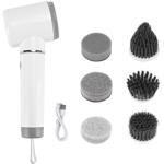 Elektrische Reinigungsbürste mit 6 Aufsätzen, Akku (5W): Kabellos & kraftvoll...