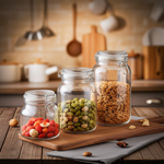 Vorratsgläser-Set mit Spannverschluss (3er-Set) – Glasdosen 1L, 1.5L, 2.2L mi...