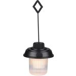 LED Campinglampe mit 3 Modi, schwarz: 180lm, Akku, praktischer Aufhänger – he...