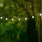 2er-Set Solar-LED-Lichterkette mit 50 warmweissen LED Glühbirnen, 6,9 m, wett...