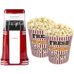 Retro Heissluft Popcorn Maschine - rot/weiss aus Aluminium / Kunststoff, 15x2...
