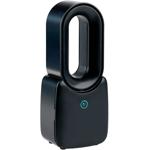 Mobiler Rotorloser Tischventilator (Schwarz) mit LED Licht & Akku: Sicher, le...