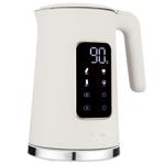 Trendiger 1,7L Edelstahl-Wasserkocher: 2200W, modernes Touch-Display, 4 Stufe...