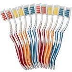 Zahnbürsten 12er-Set - 3 verschiedene Farben für optimale Mundhygiene & gesun...