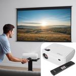 Full-HD Beamer 1080p Heimkino-Projektor mit Lautsprecher – Beamer mit Fernbed...