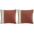 2er-Set Kissen Deko aus Jute & Baumwolle - Sofakissen mit Fransen für gemütli...