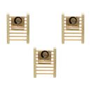 3er-Set Bambus-Seifenschale - Handgefertigt - Quer-Streben - Hygienisch - Für...