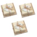 3er-Set Hamam-Seife mit Olivenöl und Travertin-Seifenablage - Luxuriöse Hautp...