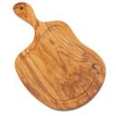 Steakbrett mit Saftrille aus Olivenholz - Schneide- & Servierplatte für Fleis...
