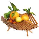 Klappbare Olivenholz Obstschale - Handgefertigte Design-Obstschale für Zuhaus...