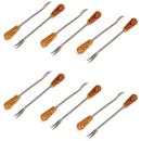 12 Partygabeln aus Olivenholz- für Snack & Tapas - wiederverwendbar - handgef...