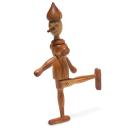 Pinocchio-Figur aus Olivenholz - bewegliche Arme & Beine, handbemaltes Gesich...