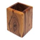 Stiftehalter 100% Olivenholz quadratisch - Antibakteriell & handgefertigt in ...