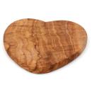 Olivenholz Herz-Brett 20x21x2cm - Handgefertigt, MOCA-zertifiziert & schnittf...