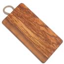 Olivenholzbrett Rechteckig - Schneide-/Servierbrett mit Kordel & einzigartige...