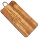 Olivenholz Schneidebrett – rechteckig 29x13x1,8 cm – handgefertigt, robust, u...