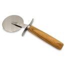 Pizzaschneider Olivenholz Griff - Scharfe Klinge mit Daumenschutz für Pizza F...