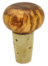 Flaschenverschluss Olivenholz Kugel 5x4cm - Luftdichter Weinflaschen Stöpsel ...