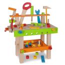 Kinder Werkbank aus Lindenholz 49 Teile - Spielzeug für Rollenspiele & Feinmo...