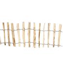 Haselnuss-Beeteinfassung aus Naturholz - Steckzaun mit Pfosten zur einfachen ...