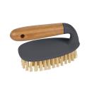 Scheuerbürste aus Kunststoff - Robuste Reinigungsbürste mit Bambusgriff - Eff...