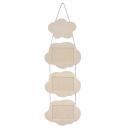 4 Hängende Wolken aus Holz für Bilder - Persönliche Deko zum Beschriften & Be...