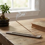 Räucherstäbchenhalter Holz dunkelbraun - Exotischer Aschefänger für harmonisc...