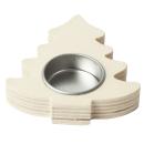 Kerzenhalter Weihnachtsbaum aus Holz - Naturbelassen & aus einem Stück gefert...