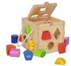 Holz Steckwürfel - 13-teiliger Motorikwürfel für Kleinkinder ab 1 Jahr - Birk...