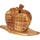 Serviettenhalter aus Olivenholz - Apfel Motiv, 11 x 6,5 cm, Handgefertigt in ...