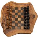 Schachbrett aus Olivenholz - Rustikales Design mit Figuren - Handgefertigt in...