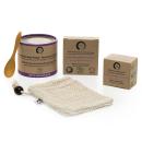 Spa Geschenkset 5-teilig Lavendel Rosmarin - Bio Peeling Shampoo Seife Säckch...