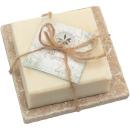 Hamam-Seife mit Olivenöl und Travertin Seifenablage - Luxuriöse Hautpflege & ...