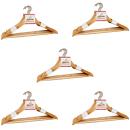 40 Holz Kleiderbügel - platzsparend, drehbarer Haken, 3 in 1 Funktion für Röc...