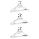 24 Holz-Kleiderbügel Weiss - Mit Steg & Rockkerbe für Hosen Röcke Oberteile -...