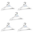 40 Holz-Kleiderbügel weiss mit drehbarem Haken - Steg & Rockkerben für Hosen ...