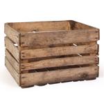 4er-Set Deko Holzkiste Vintage-Design - Gebrauchte Harasse aus massivem Echth...