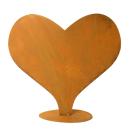 Metall Aufsteller Herz - Rost-Finish Landhausstil Deko für Garten, Terrasse, ...