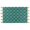 Rechteckiger Teppich - bunt/grün mit modernem Grafik-Muster & dekorativen Bom...