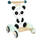 Birkenholz Lauflernwagen Panda Design - Stabile Lauflernhilfe für Kleinkinder...