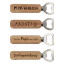 Flaschenöffner aus Eichenholz und Eisen - Kapselheber mit lustigen Sprüchen -...