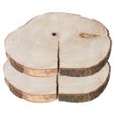 2er-Set Holz-Untersetzer Baumstamm Scheiben - Naturbelassenes Deko-Element mi...