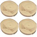 4er-Set Holz Untersetzer – Natur Baumstamm Scheiben Deko rustikal – Unikat mi...