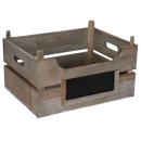 Stapelkiste Holz - Stapelbar mit Beschriftungsfeld - Aufbewahrung & Deko - Gr...