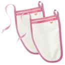 2er-Set Peelinghandschuhe Pink Butterfly - Sanftes Körperpeeling für Gesicht ...