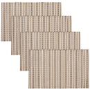Bambus Platzsets 4er-Set - Naturfarbene Tischmatten dekorativ - Schutz vor Kr...